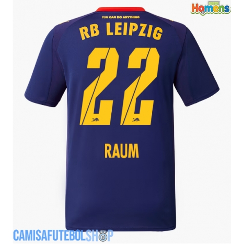 Camisa de time de futebol RB Leipzig David Raum #22 Replicas 2º Equipamento 2025-26 Manga Curta